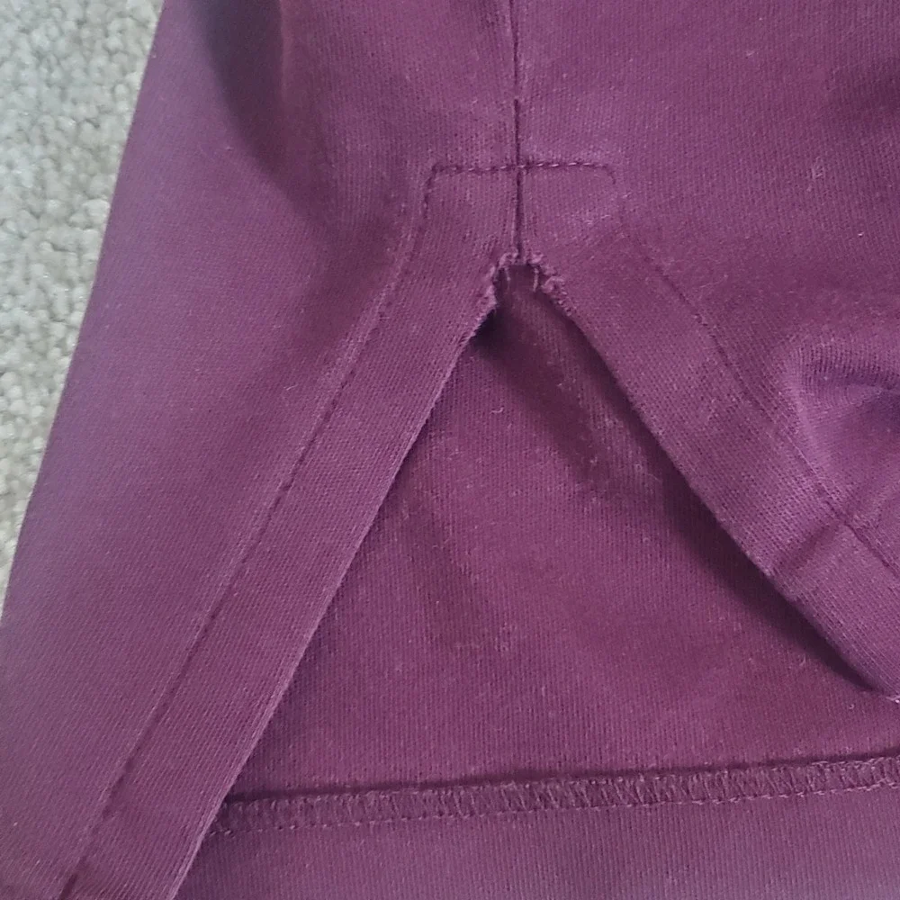 Polo Ralph Lauren Men's Knit Pullover SZ L Burgundy 1/4 Zip Long Sleeve SEE COND